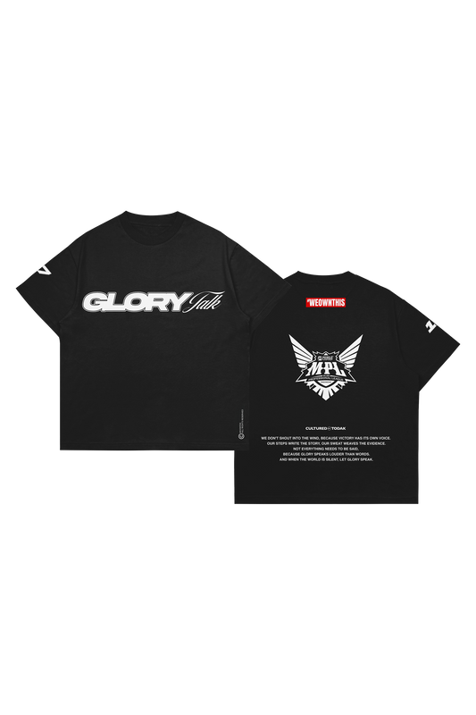 GLORY TALK STATEMENT TEE BLACK