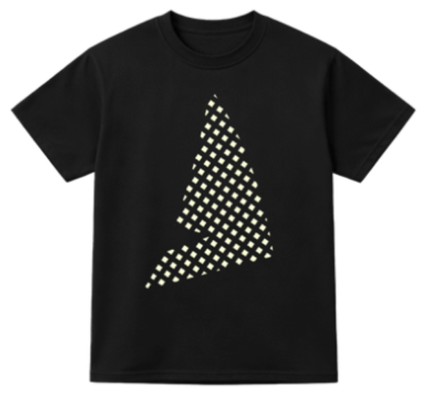 LASERCUT BATTLE SCAR LOGO TEE - BLACK