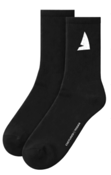 AFTERMARKS EBROIDERED SOCKS - BLACK