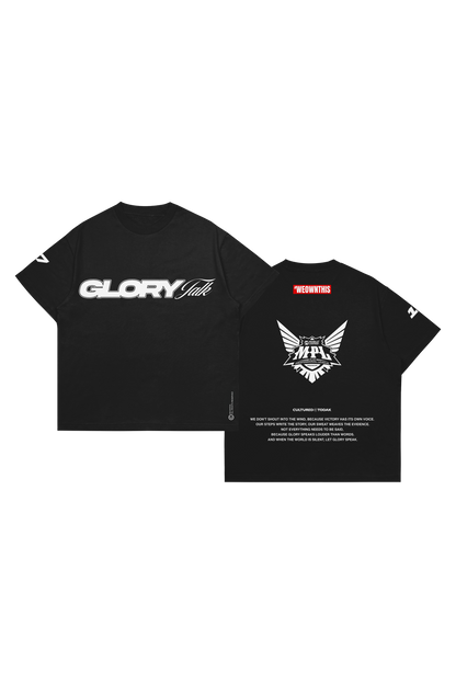 GLORY TALK STATEMENT TEE BLACK