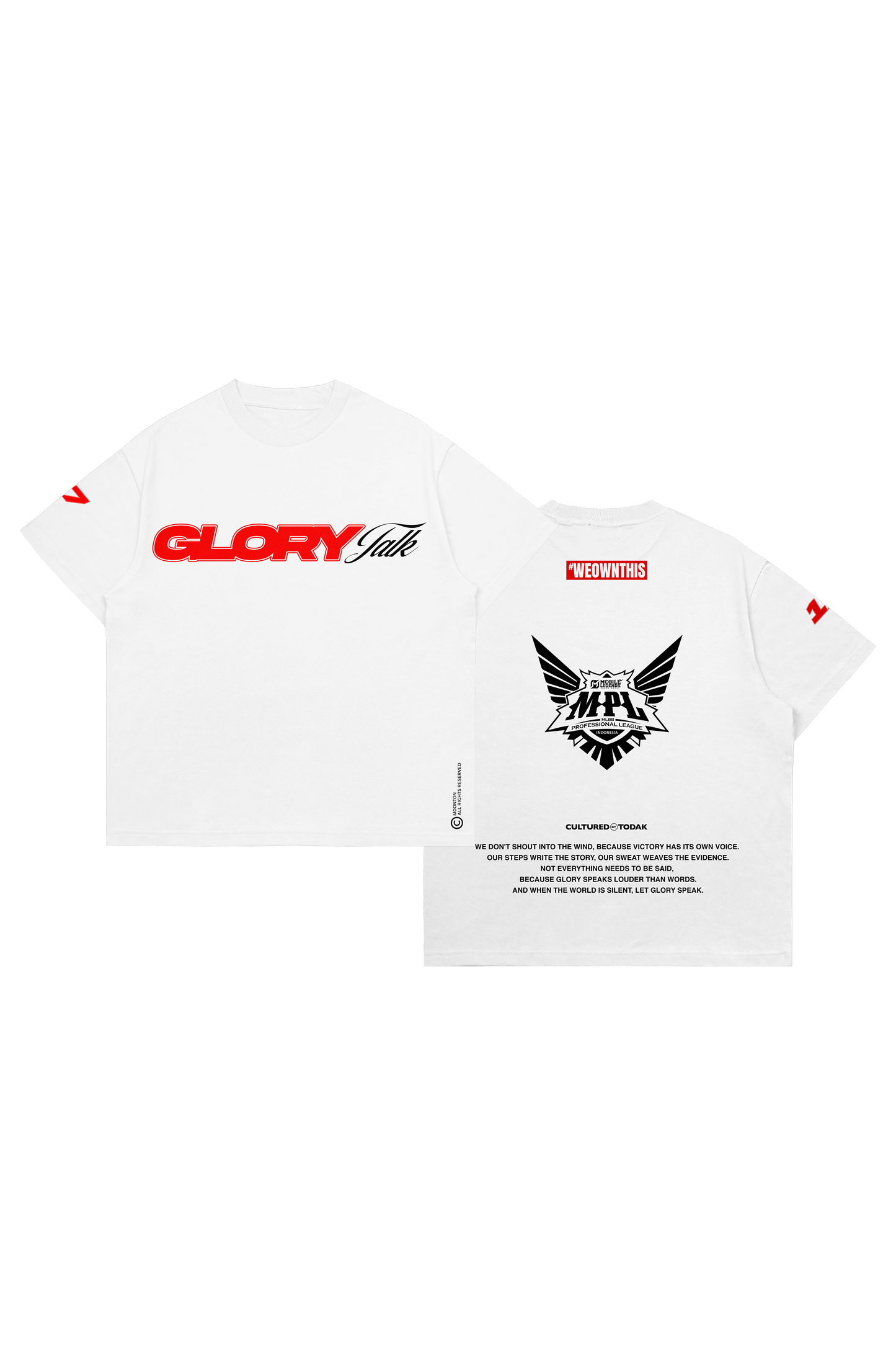 GLORY TALK STATEMENT TEE WHITE