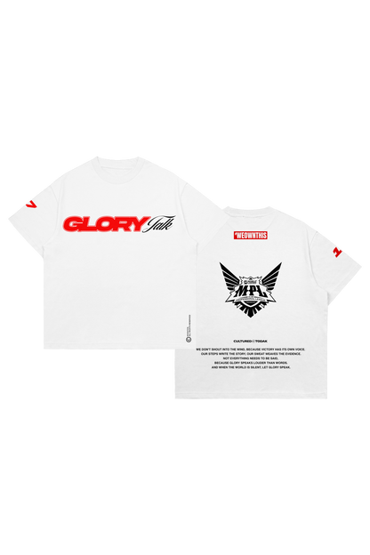 GLORY TALK STATEMENT TEE WHITE