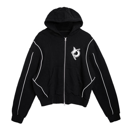 AFTERMARKS DOUBLEZIP HOODIE - BLACK