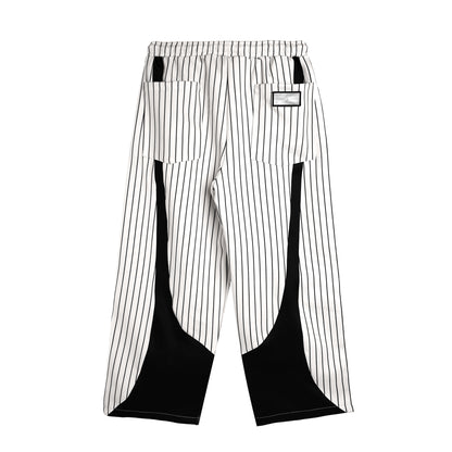 STRIPES TRACKPANTS WITH SNAP BUTTON
