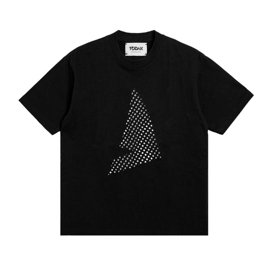 LASERCUT BATTLESCARS LOGO TEE - BLACK