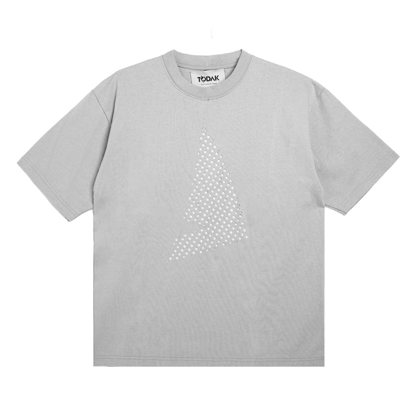 LASERCUT BATTLESCARS LOGO TEE - GREY