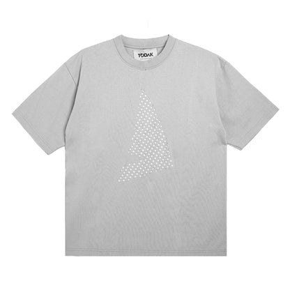 LASERCUT BATTLESCARS LOGO TEE - GREY
