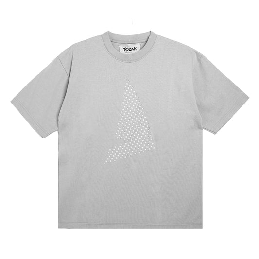 LASERCUT BATTLESCARS LOGO TEE - GREY