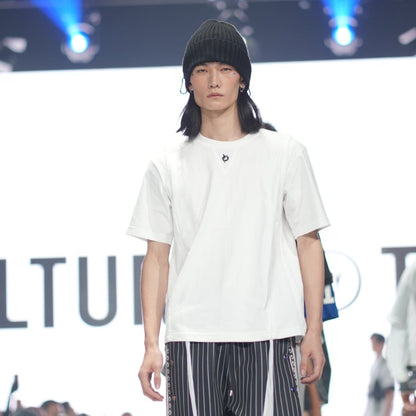 BASIC TEE WITH LOGO - WHITE