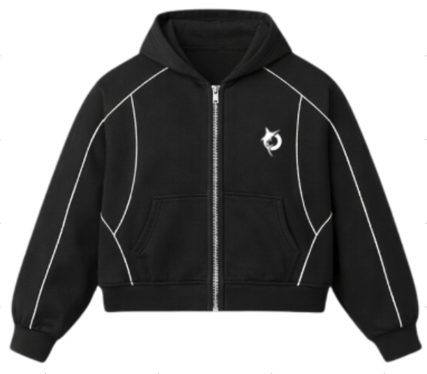 AFTERMARKS DOUBLEZIP HOODIE - BLACK