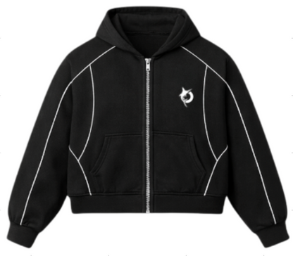 AFTERMARKS DOUBLEZIP HOODIE - BLACK