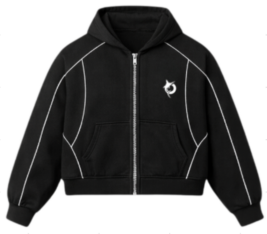 AFTERMARKS DOUBLEZIP HOODIE - BLACK