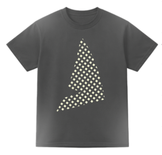 LASERCUT BATTLE SCAR LOGO TEE - GREY